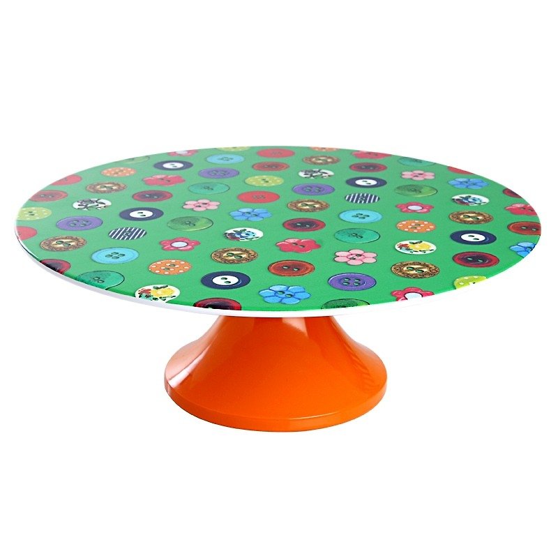 Button Cake Stand - Green - Other - Plastic 