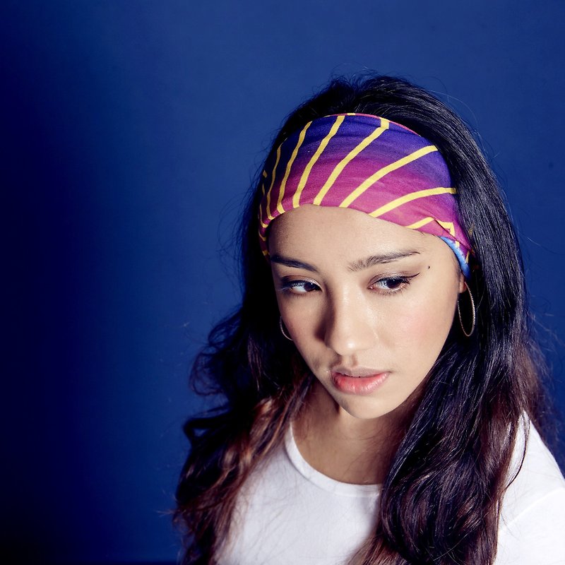 【City Collection_Taipei】Band Magic Multifunctional Headwear - Headbands - Polyester Purple