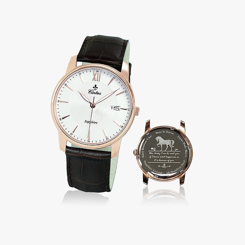【Cintas Watch】37.5 mm 8206 MRG 玫瑰金色 (底蓋設計訂製) - 男裝錶/中性錶 - 不鏽鋼 