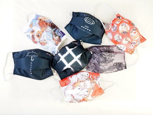 第一章商店 Kid Size Mask Salo Anti Droplet Fabric MASK layers Dust Protect 1 Set SET III