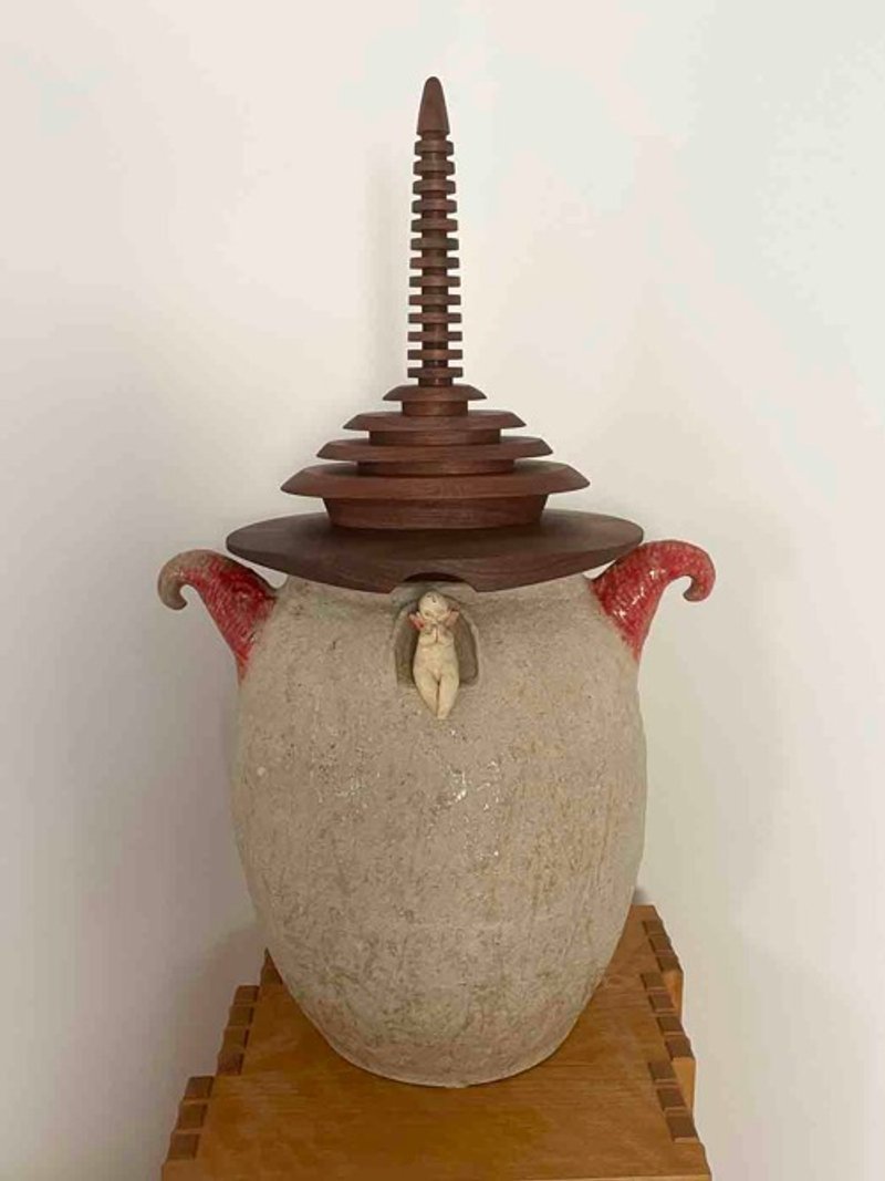 永遠の刹那のひと休み、、、ヒトヤスミ、、、タダココに在ルガヨシ - 擺飾/家飾品 - 陶 白色