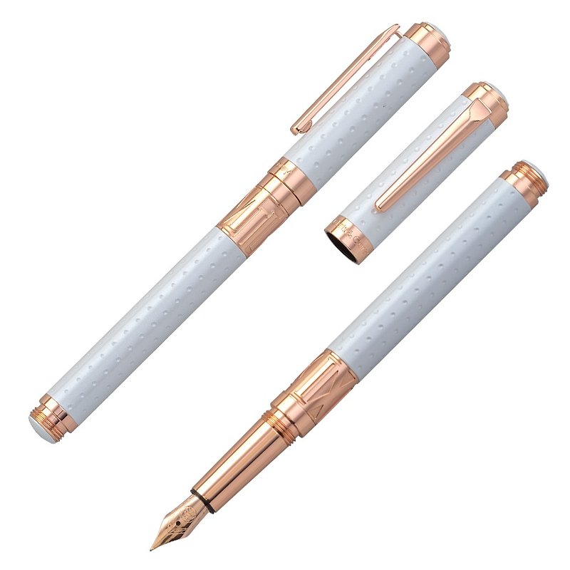 【Chris & Carey】 Toki Series / Little Porcelain White Pens TKFP-03 - ปากกาหมึกซึม - โลหะ 