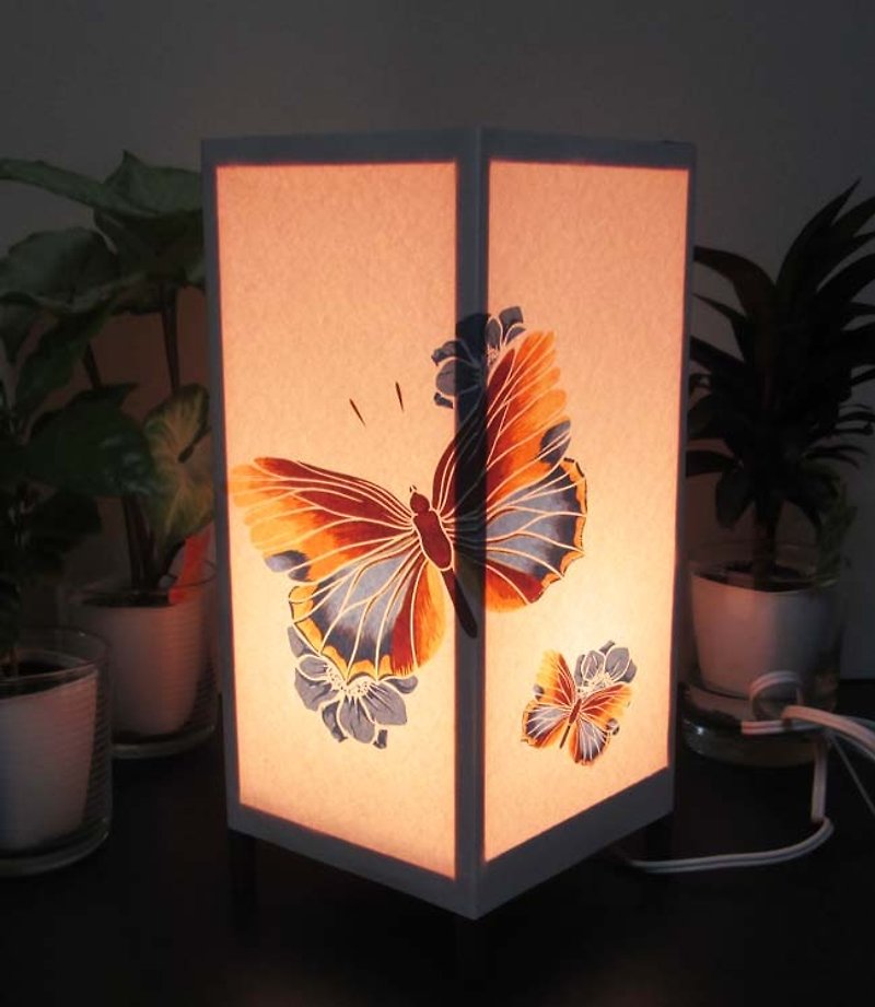 Elegantly · Butterfly's mai «Dream light» Serenity and healing will be resurrected! ★ Decorative light stand - Lighting - Paper Orange