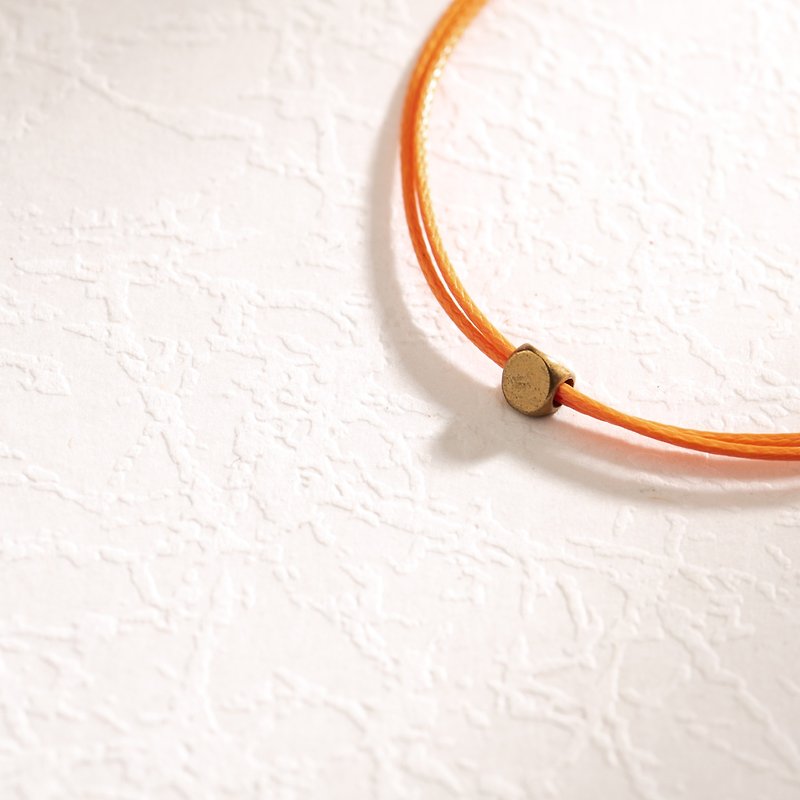 Charlene Handmade Wristband - Bracelets - Silk Orange