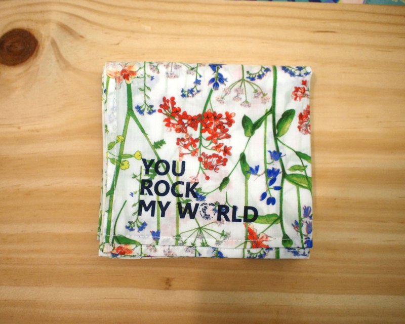 LIBERTY London - Spring Hanky - ผ้าเช็ดหน้า - ผ้าฝ้าย/ผ้าลินิน ขาว