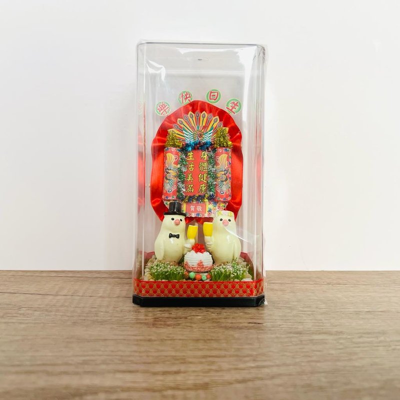 迷你花牌擺設(喜雀慶生款) - 現貨 - 擺飾/家飾品 - 紙 紅色