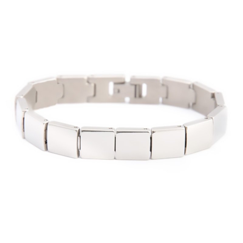 Pure titanium men's bracelet Lohas Fashion (wide version) (anti-allergic/never deteriorates) free two titanium patches - Bracelets - Other Metals Silver