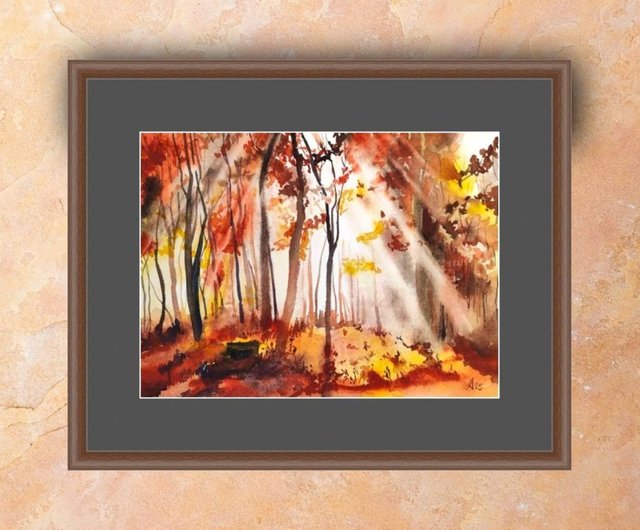 油絵 油彩 油彩画 絵 絵画【秋の森】 油絵 油彩 油彩画 絵画【秋の森】 絵画 HR 通販 18344008