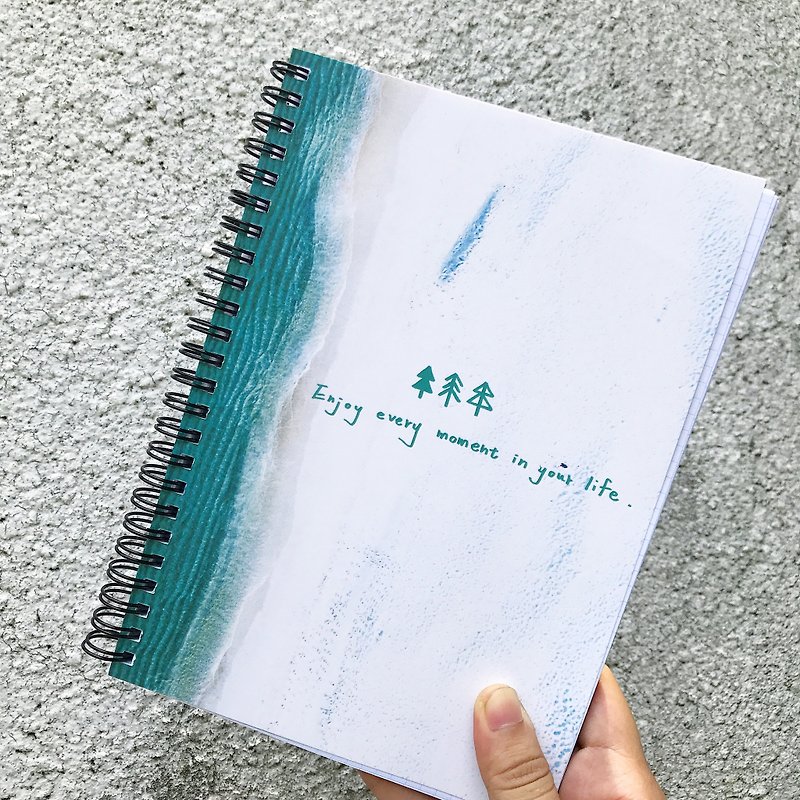 Green Ocean / Coil Notebook - สมุดบันทึก/สมุดปฏิทิน - กระดาษ สีเขียว
