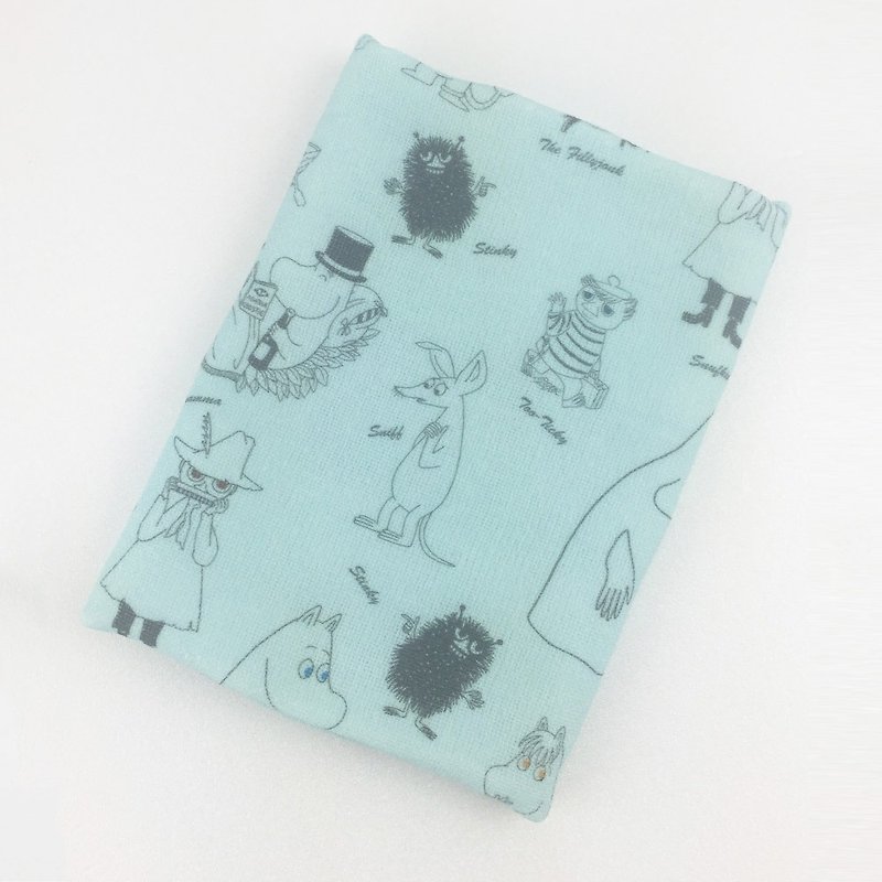 Moomin嚕嚕米授權【描繪Moomin】-厚棉紗布方巾(450g) - 毛巾/浴巾 - 棉．麻 藍色