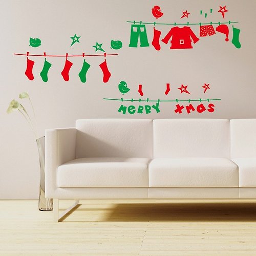 Smart Design 設計 壁貼 Smart Design 創意無痕壁貼◆聖誕襪 4色可選