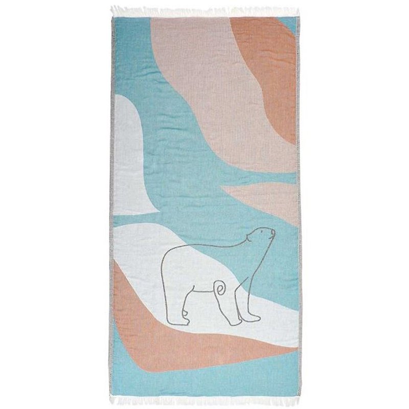 Outdoor Nation Summer Turkish Beach Towel/Towel/Tide Shimmer-Polar Bear - ผ้าขนหนู - ผ้าฝ้าย/ผ้าลินิน 