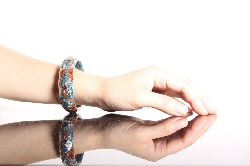 【カスタマイズギフト】カーネリアングレーアオガンダイヤモンドフェイスブレスレット-マーメイドジュエリークリスタル - ブレスレット - 半貴石 多色