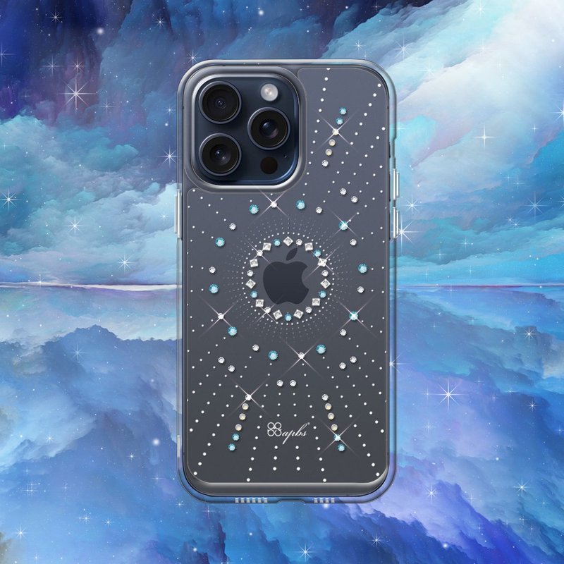 iPhone16/15/14/13/12 series shock-proof double-material crystal color diamond mobile phone case-Bright Starry Sky - เคส/ซองมือถือ - วัสดุอื่นๆ หลากหลายสี