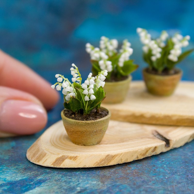 TUTORIAL Miniature lily of the valley with air dry clay | PDF + video - 線上教學/教學影片 - 其他材質 