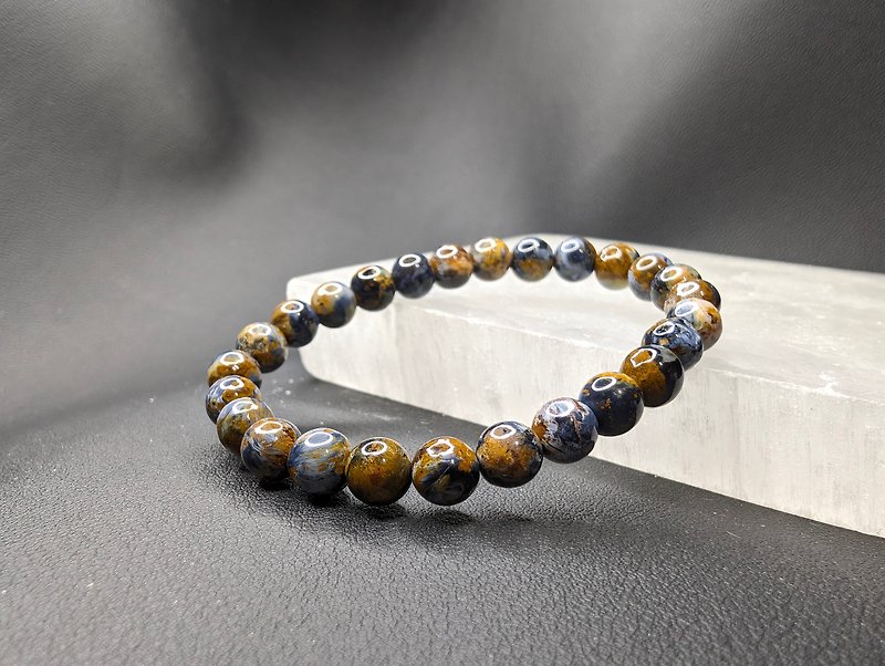 Pietersite 7mm Namibian bracelet natural Stone - Bracelets - Crystal Blue
