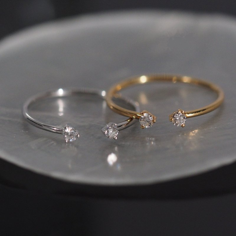 18Kゴールドアローダイヤモンドリング - リング・指輪 - 貴金属 