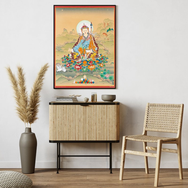 美しいグルータンカ – 蓮華生大師のチベットアート - B07393 - ウォールデコ・壁紙 - その他の素材 