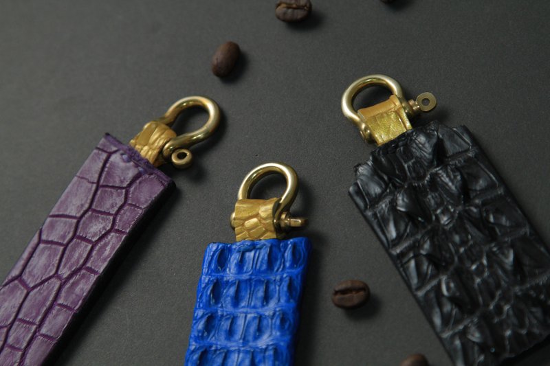 Genuine crocodile family key chain - ที่ห้อยกุญแจ - หนังแท้ หลากหลายสี