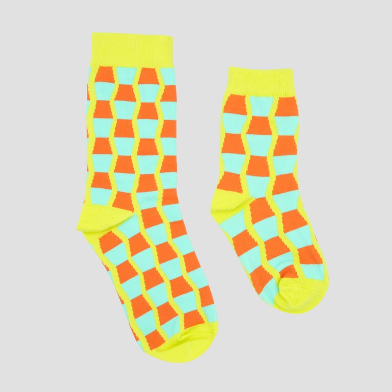 Yellow and orange Lego parent-child socks - Socks - Cotton & Hemp 