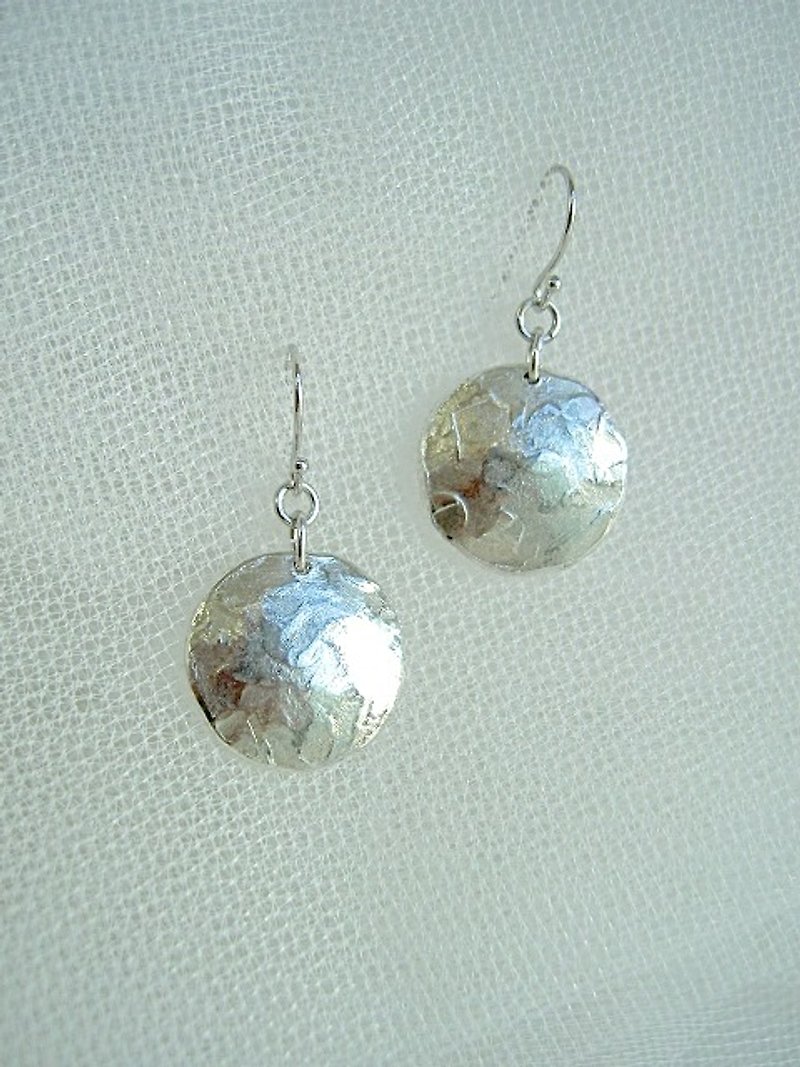 Tin earrings / Clip-On / 1.8cm - ต่างหู - โลหะ สีเงิน