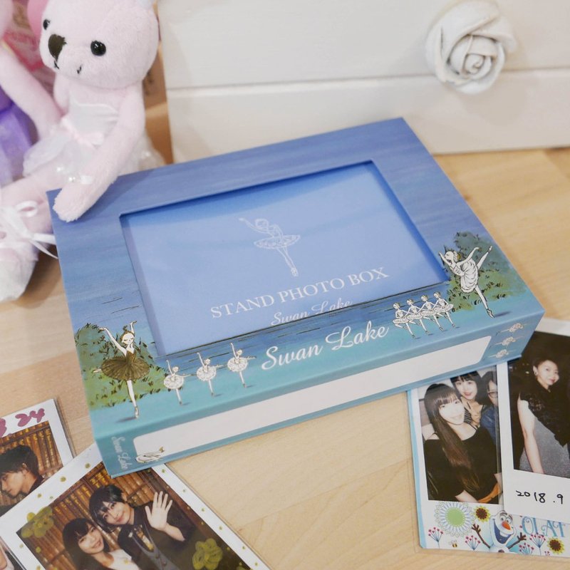 Yizike Ballet│Swan Lake Clamshell Frame Storage Box - กล่องเก็บของ - กระดาษ สีน้ำเงิน