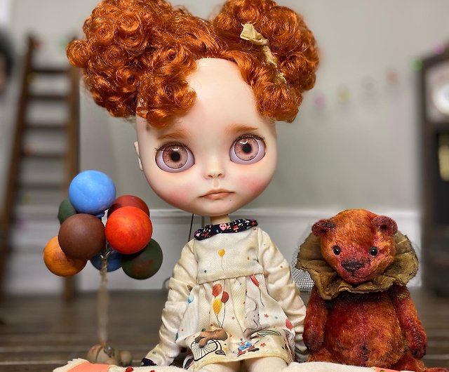 赤毛の女の子カスタムブライス人形オークブライス - ショップ