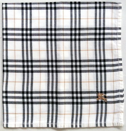 orangesodapanda Burberry Vintage Handkerchief Pocket Square Check 18.5 x 18.5 inches