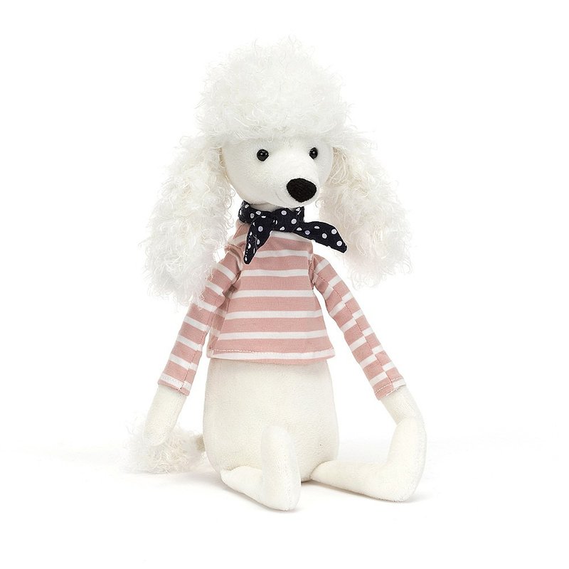 Beatnik Buddy Poodle 雅痞貴賓狗 27x7cm - 公仔/玩偶 - 聚酯纖維 白色