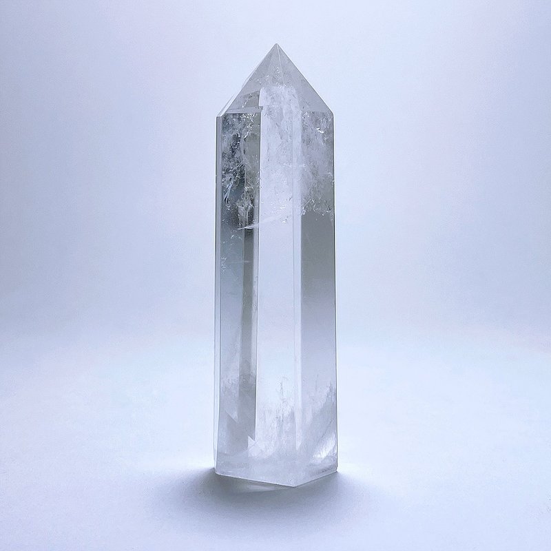 天然礦石 藍針水晶柱 - 擺飾/家飾品 - 寶石 透明
