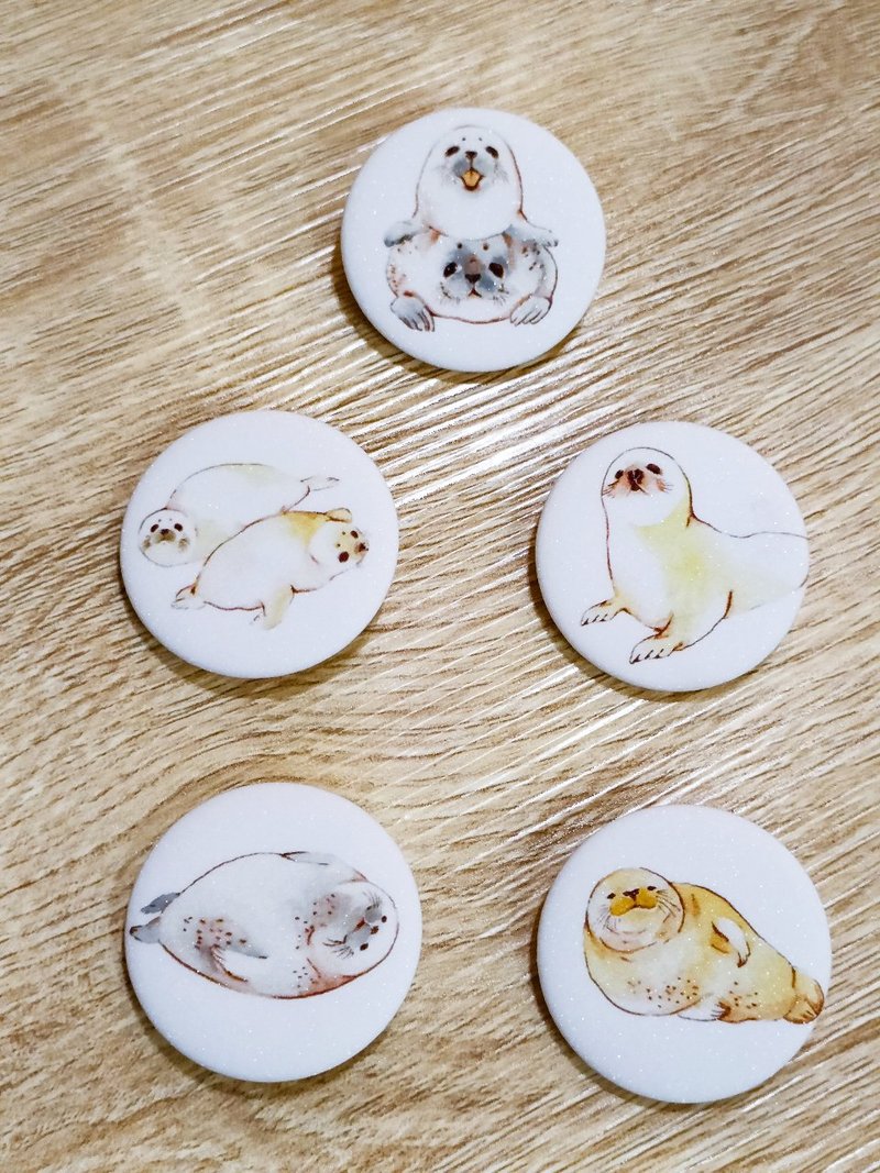 Seals/Penguins/Polar Bears/Arctic Animals Glitter Pins - Badges & Pins - Other Materials Multicolor