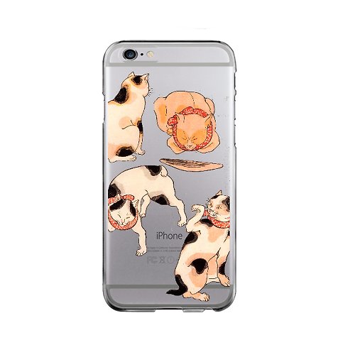 GoodNotBadCase Hard plastic clear iPhone case Samsung Galaxy case Phone case cats 45