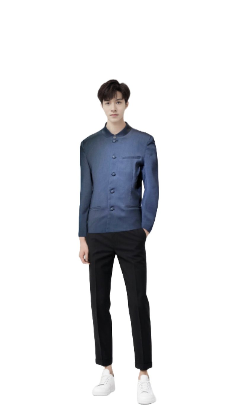 Vintage Chinese tunic suit Man Jacket - Unisex Hoodies & T-Shirts - Polyester Black