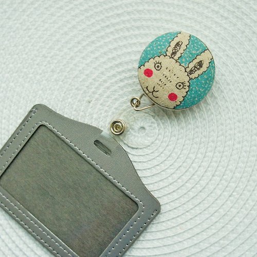 Lovely 樂芙妮 Lovely【日本布】兔子伸縮扣環 +卡套、悠遊卡、證件套