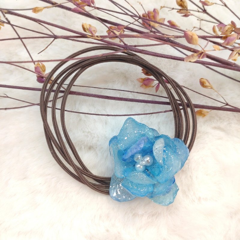 Hair band using real flowers 【hydrangea】 - Hair Accessories - Plants & Flowers Blue