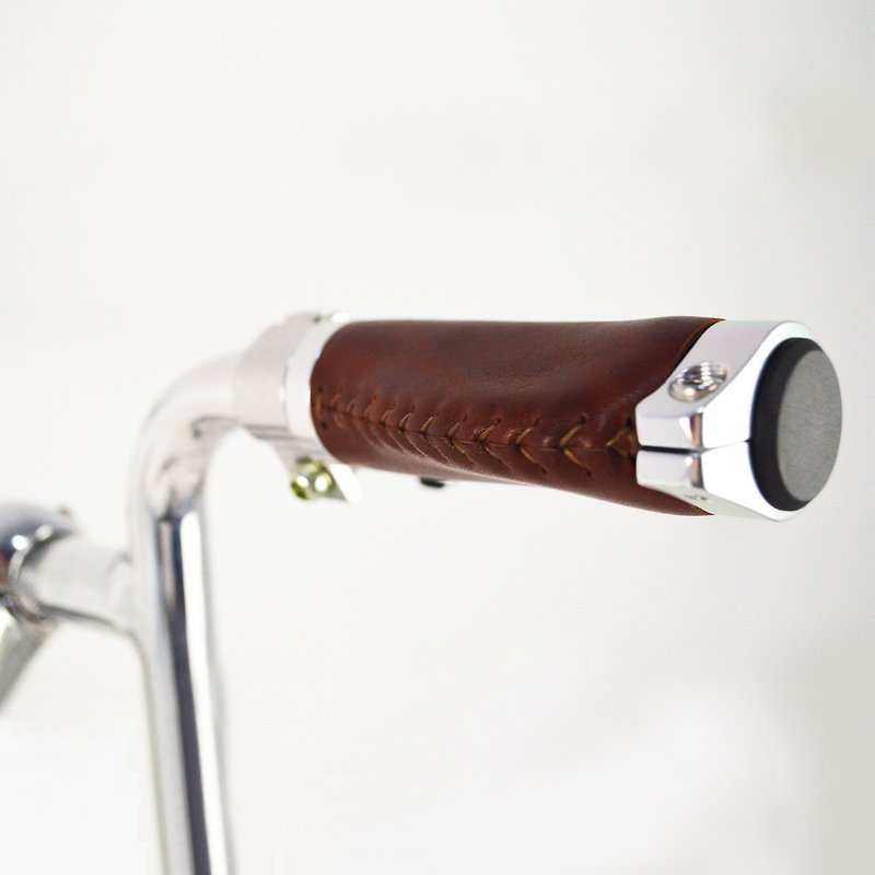 SE ic | Curved handmade leather grip - จักรยาน - หนังแท้ สีนำ้ตาล