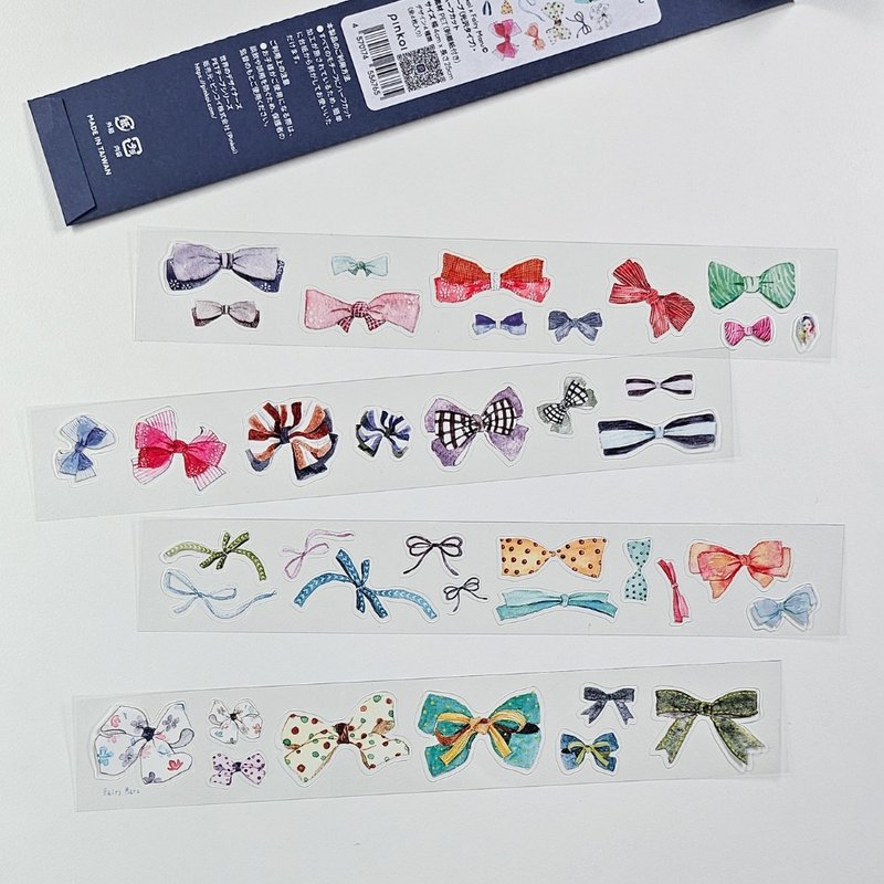 【12/20以降発送】Pinkoi 世界のデザイナーズPETテープ 第二弾 | リボン | Fairy Maru | 光沢タイプ・ハーフカット - 紙膠帶/和紙/PET - 紙 白色