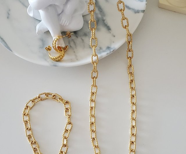 Gold Chain Necklace - Link Chain Necklace - Bold Chunky Chain