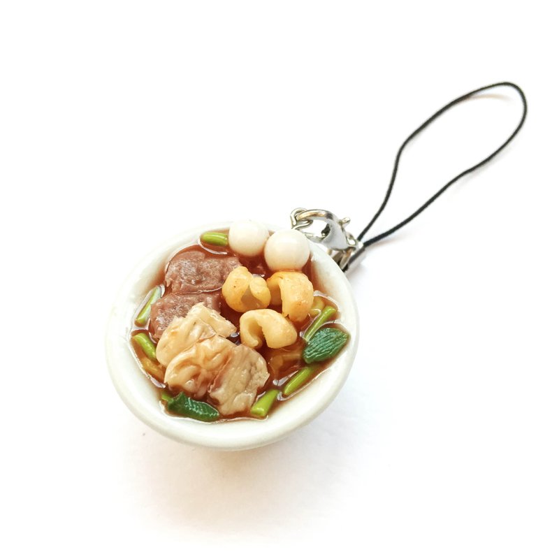 Noodle Thai 1 キークチェーン - キーホルダー・キーケース - 粘土 ブラウン