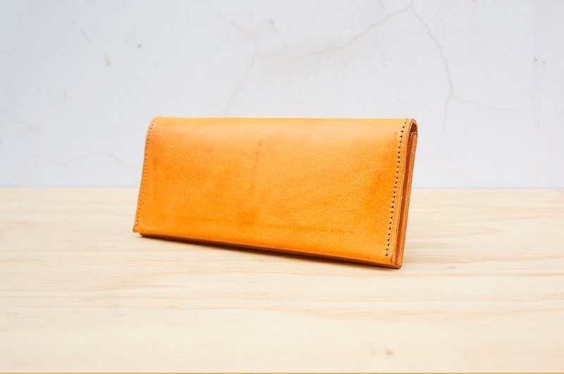New leather の two-fold magnetic long clip (optional custom lettering) - Wallets - Genuine Leather 