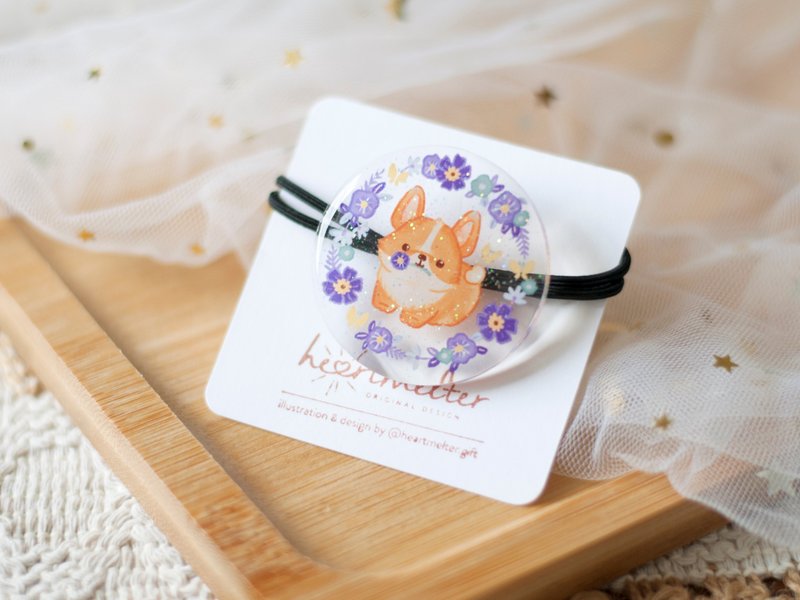 Original design corgi dog hair tie - ที่คาดผม - อะคริลิค สีม่วง