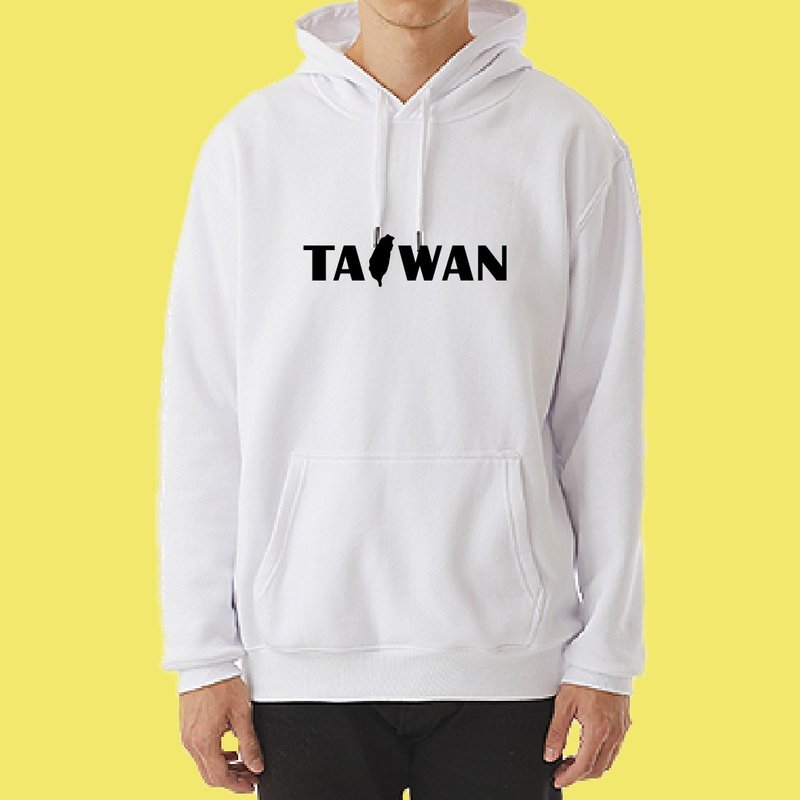 TEAM TAIWAN 臺灣 帽T 衣服 長袖 黑色 白色 厚磅 臺灣印製 - 男 T 恤 - 棉．麻 多色