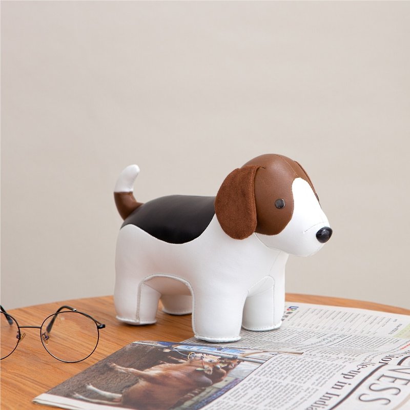 Zuny - Beagle - Bookend / Doorstop - Items for Display - Faux Leather Multicolor