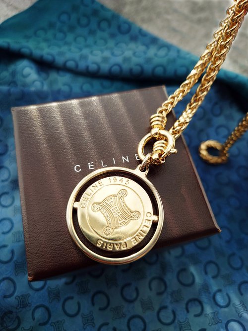 Celine hot sale coin necklace