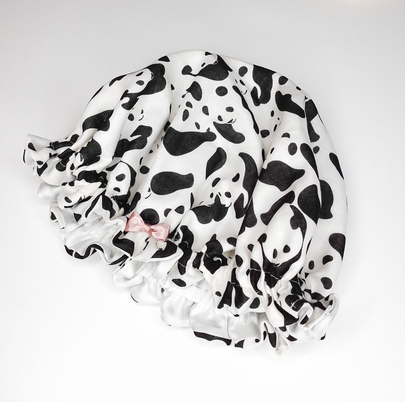 Kids [2-8 years old] Panda gauze x Japanese-made washable silk nightcap Birthday gift - อุปกรณ์เสริมความงาม - ผ้าไหม หลากหลายสี