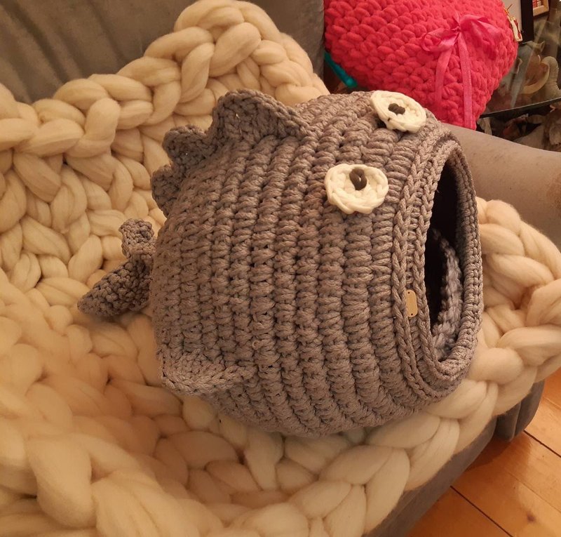 Cat house Fish Cat bed crochet - Bedding & Cages - Polyester 