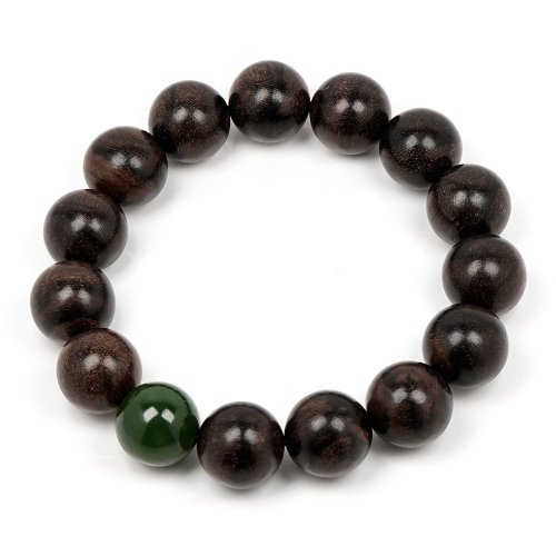 正佳珠寶 Gemsrich Jewelry 【正佳珠寶】和田碧玉 印尼 達拉幹沉香木 15mm 沉香木手珠