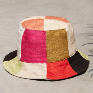 A limited natural forest wind stitching cotton hand-woven Linen cap / hat / visor / hat Patchwork / handmade cap / Alpine hat - spring color hat