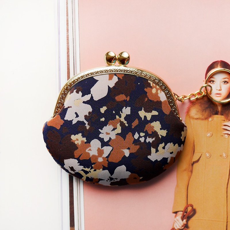 Huayang Forest Small Round Mouth Gold Bag / Coin Purse【Made in Taiwan】 - Coin Purses - Other Metals Blue