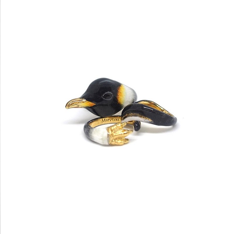 Penguin ring set - General Rings - Other Metals Multicolor